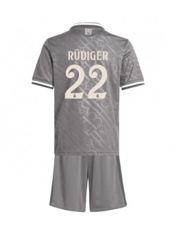 Real Madrid Antonio Rudiger #22 Dječji Rezervni Dres kompleti 2024-25 Kratak Rukavima (+ kratke hlače)